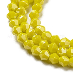 Opaque Solid Color Electroplate Glass Beads Strands&nbsp;GLAA-F029-P4mm-C05