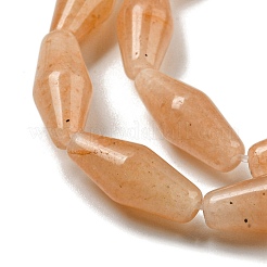天然石レッドアベンチュリンビーズ連売り  双円錐形  14~15x6mm  穴：1mm  約25~26個/連  14.57~15.16''（37~38.5センチメートル）&nbsp;G-A223-A01-01