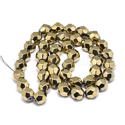 Electroplate Non-magnetic Synthetic Hematite Beads Strands&nbsp;G-T061-33A