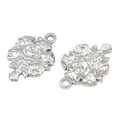 304ステンレスペンダント  花束チャーム  ステンレス鋼色  23x17x2.2mm  穴：2.3mm&nbsp;SA-CBA1839-15P