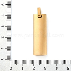 コラム 304 ステンレススチール 主の祈りの十字架ペンダント  ゴールドカラー  38x12x5mm  穴：7x4mm&nbsp;STAS-L169-079G-1