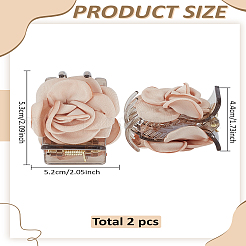 2Pcs Cloth & Plastic Claw Hair Clips&nbsp;PHAR-LP0001-36