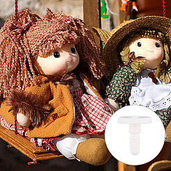 プラスチック人形ジョイント30セット  DIY人形工芸用の人形アクセサリー  ホワイト  28.5x24.5mm&nbsp;DOLL-GO0001-06A