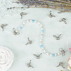 60Pcs Stainless Steel Spring Bead Clamps for Beading Jewelry Making&nbsp;FIND-SC0009-64