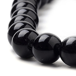 ナチュラルブラックオニキスビーズ連売り  染め＆加熱  ラウンド  6mm  穴：1mm  約62個/連  14.5インチ&nbsp;X-G-S259-19-6mm