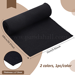 ポリエステル製ストレッチニットリブ生地 2色 2枚  衣料品用  ミックスカラー  100x15x0.15~0.2cm  1pc /カラー&nbsp;FIND-BC0014-01