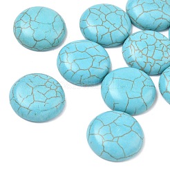 Craft Findings Dyed Synthetic Turquoise Flat Back Dome Cabochons&nbsp;LS-X-TURQ-S266-20mm-01