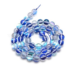 Synthetic Moonstone Beads Strands&nbsp;G-F143-10mm-06