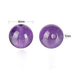 100Pcs 8mm Natural Amethyst Round Beads&nbsp;DIY-LS0002-40