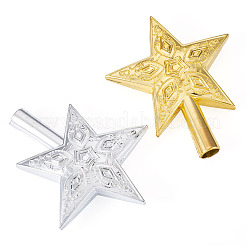 2Pcs 2 Colors Plastic Christmas Treetop Star Ornament&nbsp;AJEW-TA0003-49