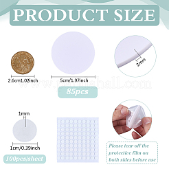 85Pcs Flat Round Acrylic Action Figure Display Pedestals&nbsp;ODIS-FG0002-14A