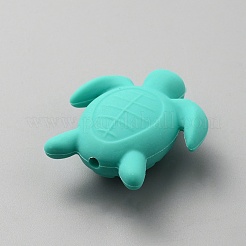 Turtle Food Grade Eco-Friendly Silicone Focal Beads&nbsp;SIL-WH0010-27B