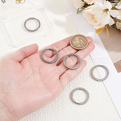 5Pcs Titanium Alloy Split Key Rings&nbsp;FIND-BBC0005-45A