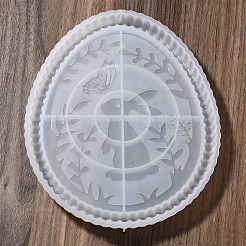 イースター DIY キャンドル シリコン型  香りのよいキャンドル作りに  ウサギ模様の卵  ホワイト  223x185x17mm&nbsp;DIY-A056-03B
