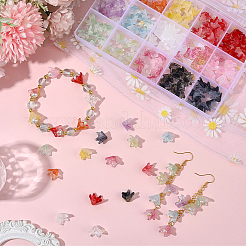 150Pcs 15 Colors Handmade Lampwork Bead Caps&nbsp;LAMP-PA0001-22