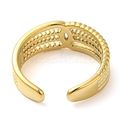 女性用304ステンレススチール中空オープンカフリング  14KGP本金メッキ  内径：18mm&nbsp;RJEW-I098-28G