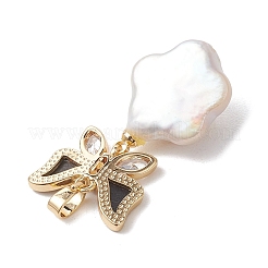 Natural Keishi Pearl with Paua Shell Pendants&nbsp;PALLOY-JF05249