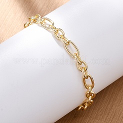 Brass Figaro Chain Bracelets for Women Men&nbsp;BJEW-K273-03G