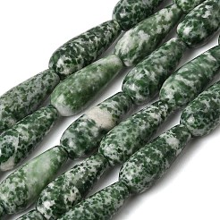 Natural Green Spot Jasper Beads Strands&nbsp;GG-CBA0487-B03-8x21mm