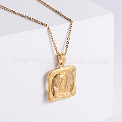Vintage European Religious Jesus Stainless Steel Pendant Necklaces&nbsp;ZM4665