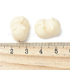 天然タグアビーズジュエリー  猫の形  ナットビーズ  古いレース  13x13.5x18mm  穴：1.8mm&nbsp;WOOD-V001-02