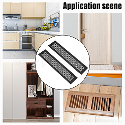 Rectangle Aluminium Alloy Air Vent Grille Cover&nbsp;AJEW-WH0696-714B