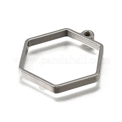 304ステンレスペンダント  六角  28x28x3mm  穴：2mm&nbsp;LS-STAS-S181-01P-B