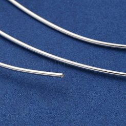 スターリングシルバーのフルハードワイヤー925本  ラウンド  銀  18ゲージ  1mm&nbsp;STER-Z006-01F