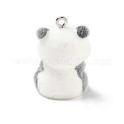 Flocky Opaque Resin Pendants&nbsp;RE-CBAC51B-05A-P