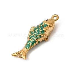 304 Stainless Steel Enamel Fish Connector Charms&nbsp;STAS-B128-54G-04