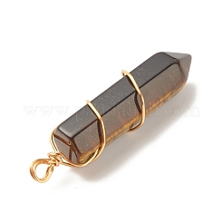 Natural Mixed Gemstone Pointed Pendants&nbsp;PALLOY-JF01502