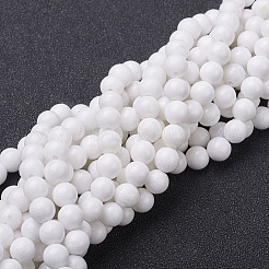 Natural Mashan Jade Round Beads Strands&nbsp;G-D263-6mm-XS01