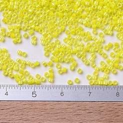 MIYUKIデリカビーズ  シリンダー  日本製シードビーズ  11/0  （db0160)不透明黄色ab  1.3x1.6mm  穴：0.8mm  約2000PCS /ボトル  10 G /ボトル&nbsp;SEED-JP0008-DB0160