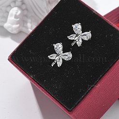 真鍮製フープピアス  エナメル  鉛フリー＆カドミウムフリー  長持ちメッキ  ラックめっき  蝶  プラチナ  12x13mm&nbsp;EJEW-R016-10P-02