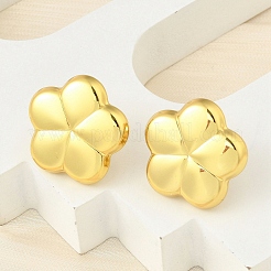 女性用304ステンレススチールスタッドピアス  花  ゴールドカラー  24x25mm&nbsp;EJEW-A125-58G