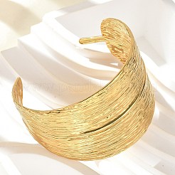 304 Stainless Steel Cuff Bangles for Women&nbsp;BJEW-Z096-02G