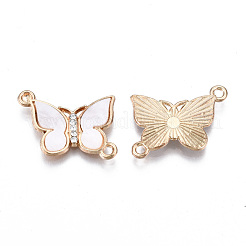 Eco-Friendly Alloy Micro Pave Clear Cubic Zirconia Links Connectors&nbsp;ENAM-Q437-058E-NR
