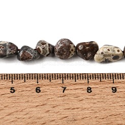 天然ヒョウ肌ジャスパービーズ連売り  タンブルストーン  ナゲット  8~10x7~9x5~7mm  穴：1mm  約48~49個/連  15.94''（40.5~42センチメートル）&nbsp;GG-CBAC13F-A01-01