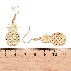 304ステンレススチールダングルイヤリング  パイナップル  ゴールドカラー  45x15mm&nbsp;EJEW-E617-06G