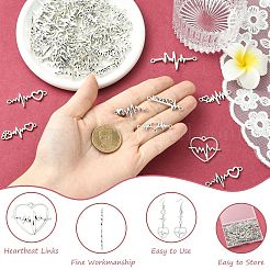80Pcs 10 Styles Tibetan Style Alloy Connector Charms&nbsp;TIBE-CJ0001-38