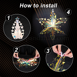 PET Snowflake Pendant Decorations&nbsp;AJEW-WH20020-014C