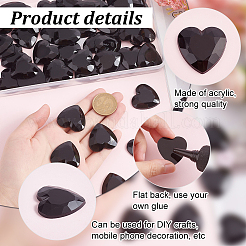 50Pcs Flat Back Acrylic Rhinestone Cabochons&nbsp;OACR-OC0001-18B