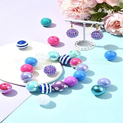 DIY Round Resin Beads and Acrylic Beads Jewelry Making Findings Kits&nbsp;DIY-FS0007-73