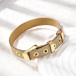 304 Stainless Steel Watch Band Bracelets&nbsp;BJEW-L714-01G