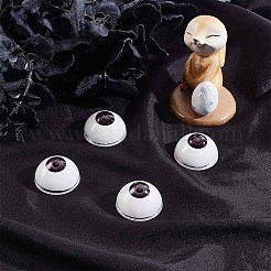 2組2色のプラスチック製クラフトアイ  中空の眼球  人形作りアクセサリー  半円  ミックスカラー  32x18mm  内径：26mm  1対/カラー&nbsp;DIY-PH0010-17A