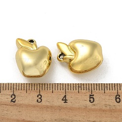 メッキアクリルパーツ  カン付き  りんご  黄金メッキ  18x14x9mm  穴：1.5mm&nbsp;PACR-Q008-10G