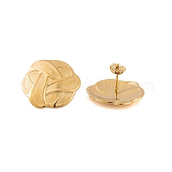 Ion Plating(IP) 304 Stainless Steel Stud Earrings for Women&nbsp;EJEW-P279-56G
