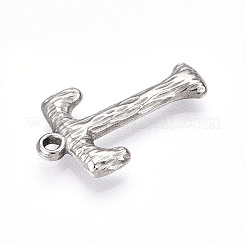 304ステンレスペンダント  文字チャーム  文字t  23x14x3mm  穴：1.6mm&nbsp;STAS-N117-01P-T