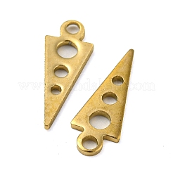 イオンプレーティング（IP）304ステンレスペンダント  レーザー切断  トライアングルチャーム  18KGP本金メッキ  15x5.5x1mm  穴：1.5mm&nbsp;STAS-P341-22G