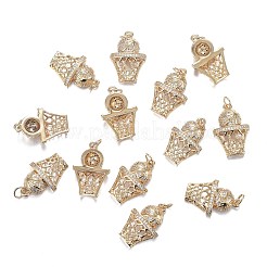 Brass Micro Clear Cubic Zirconia Pendants&nbsp;ZIRC-F120-034G